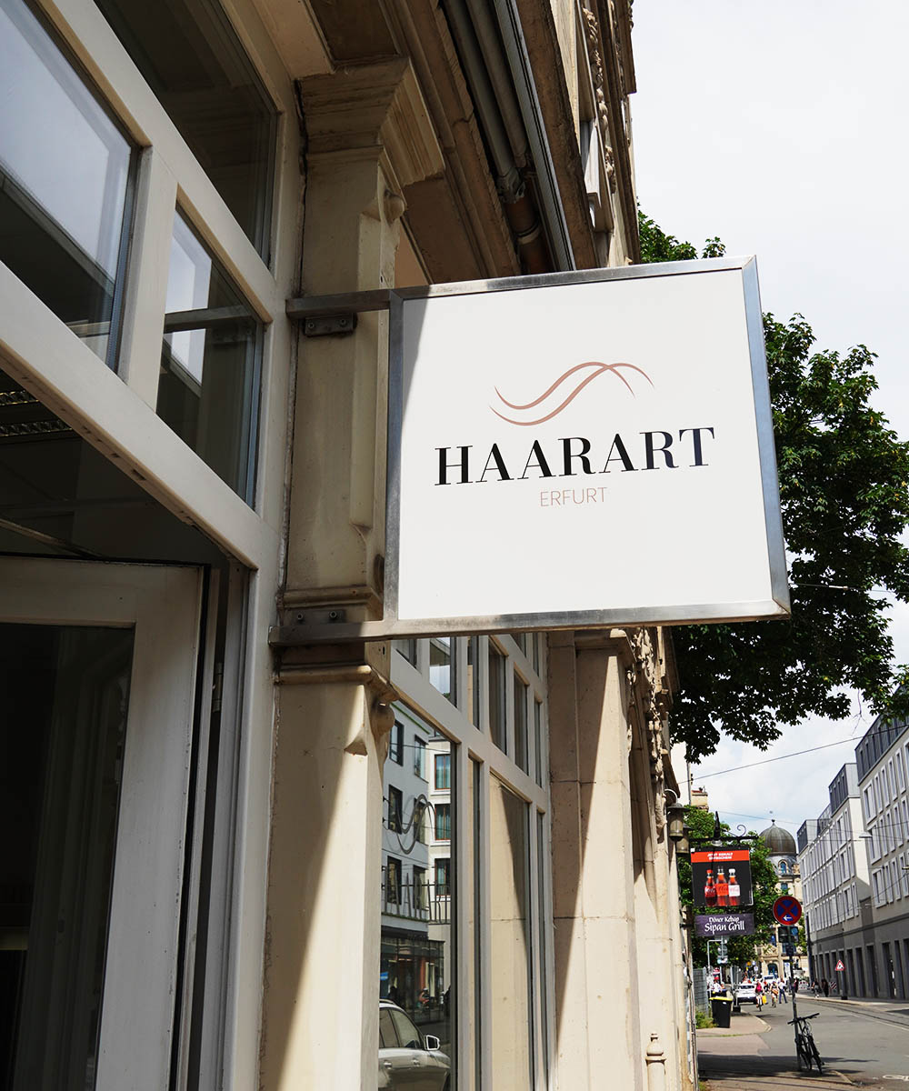 Außenansicht desHaarART Friseru Salons in Erfurt in der Neuwerkstrasse